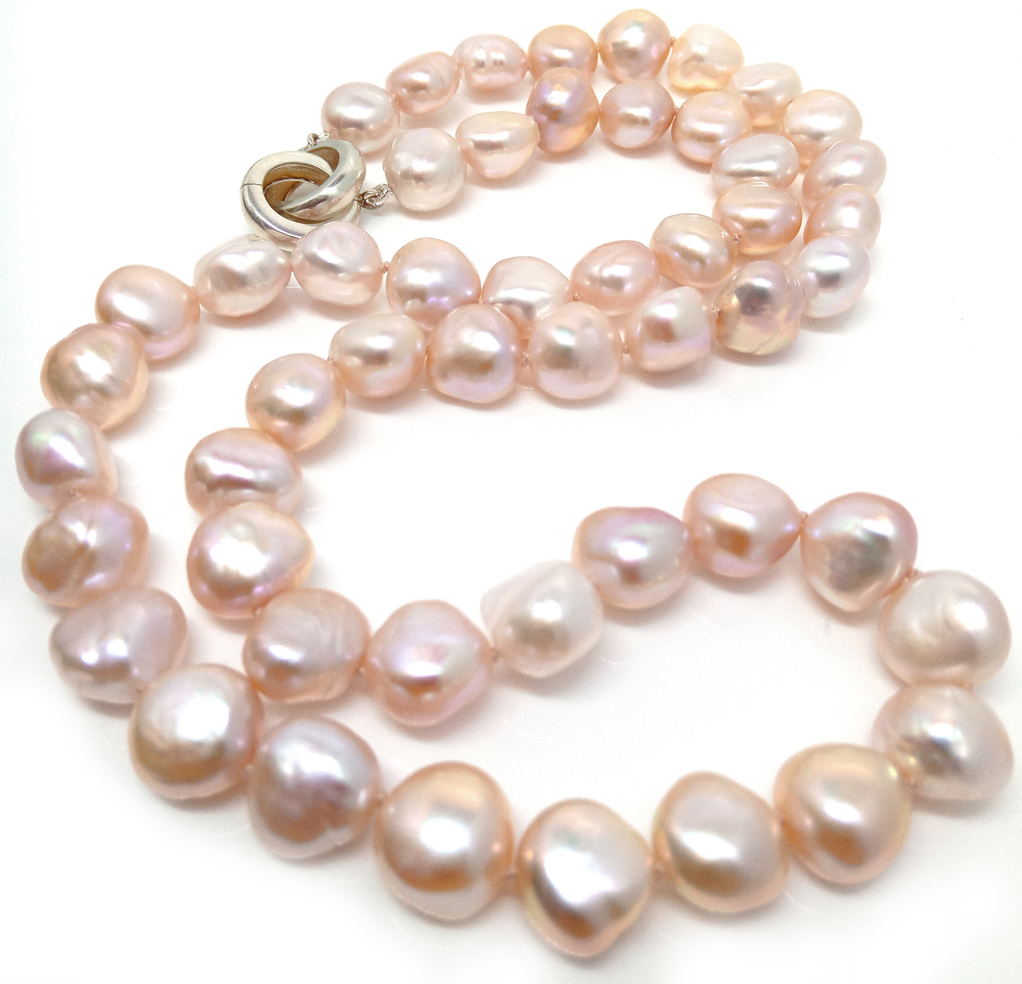 Peach Baroque Pearls Necklace